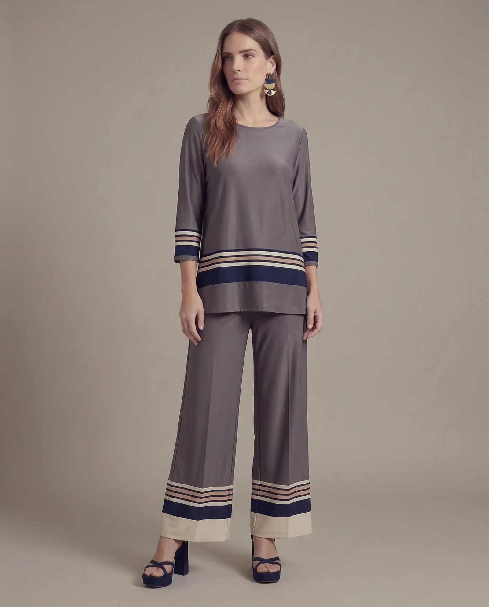 Prussian Blue Crop Trousers