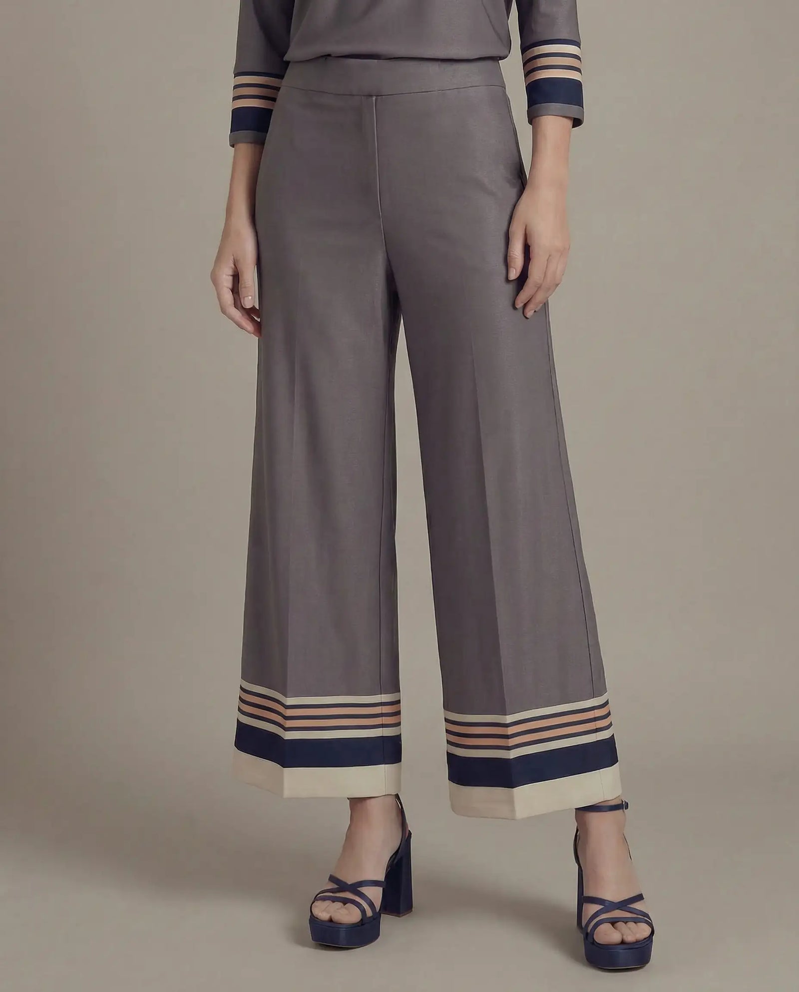 Prussian Blue Crop Trousers