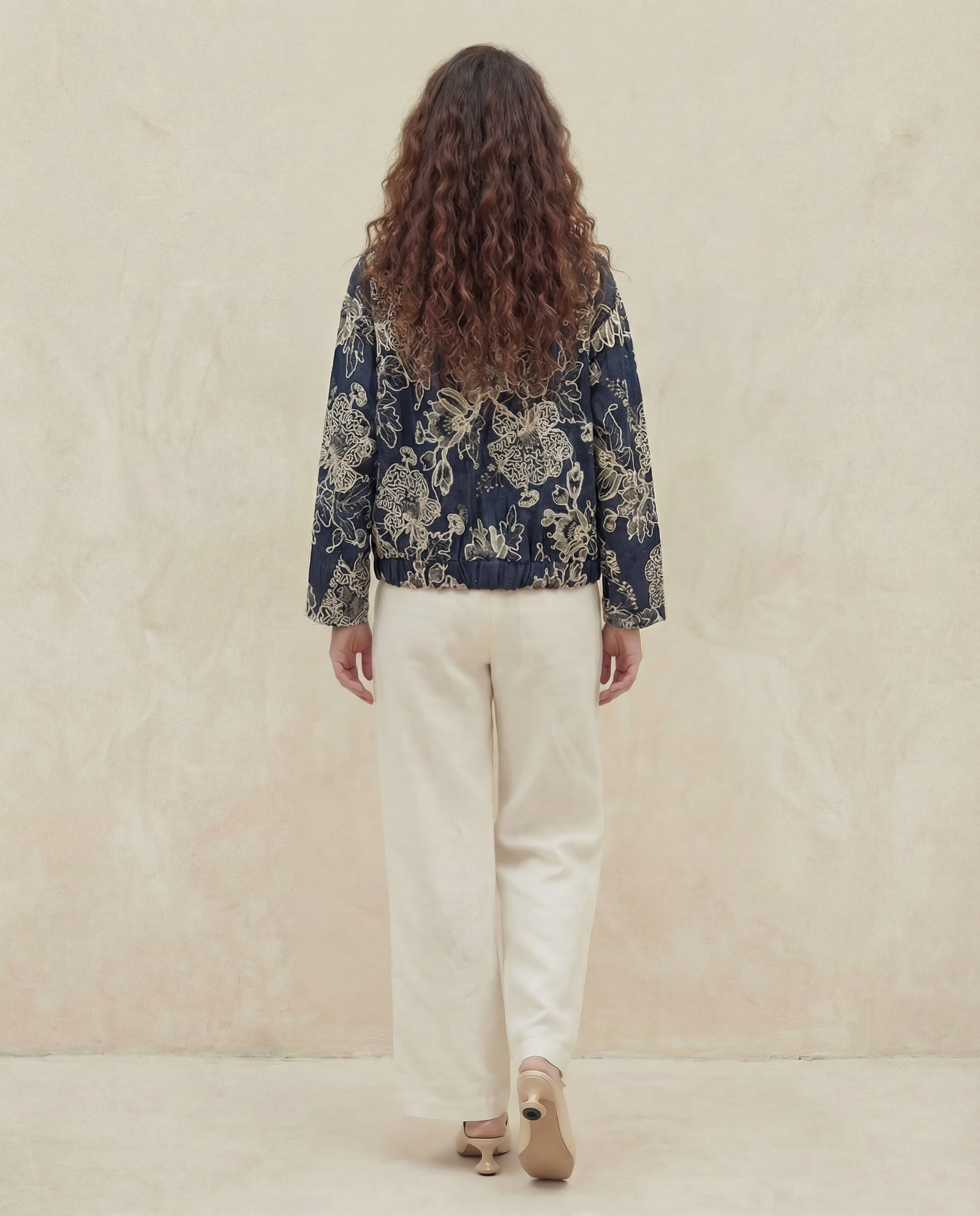 EMBROIDERED DENIM BOMBER