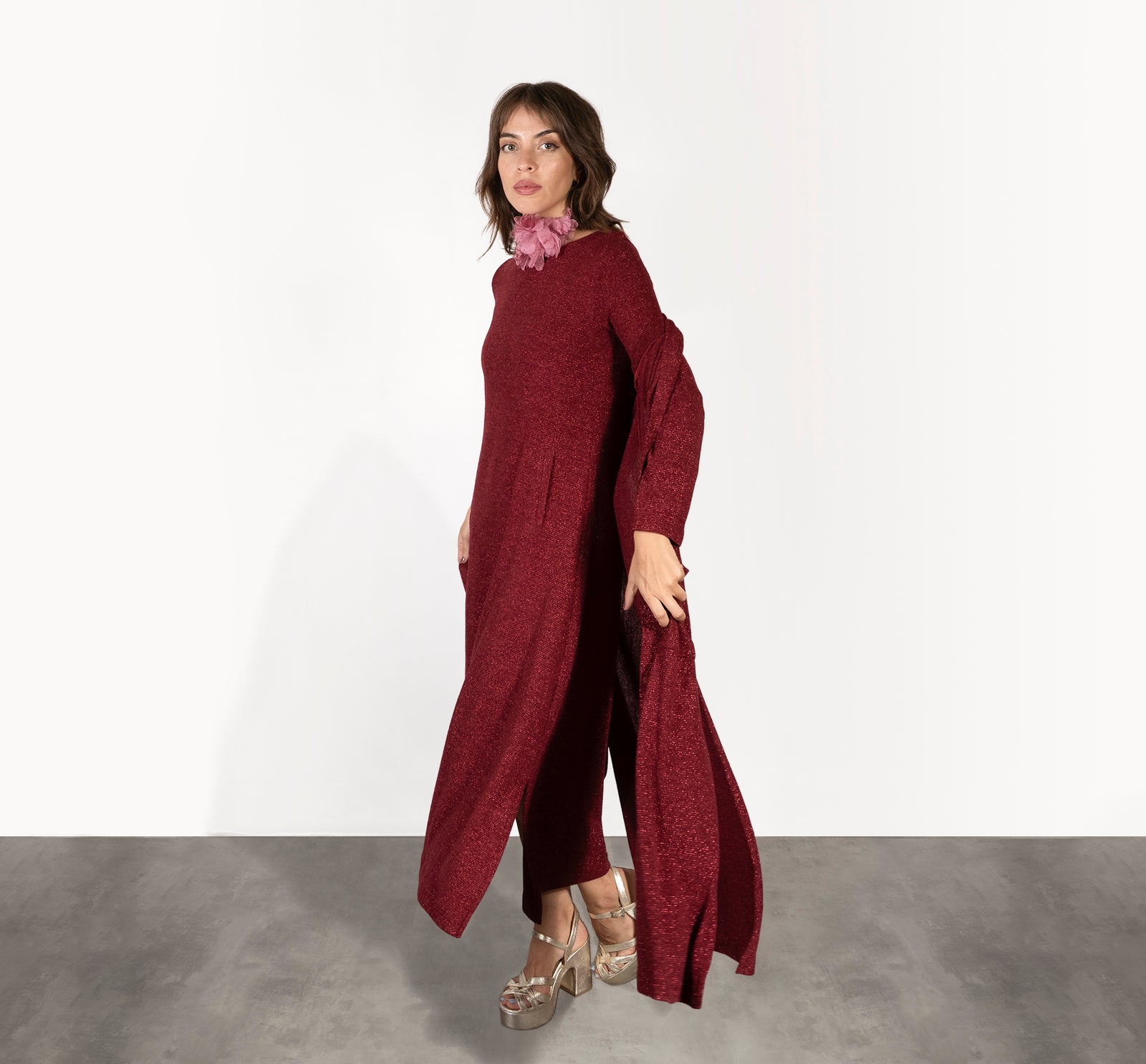 vestido chaqueta lurex