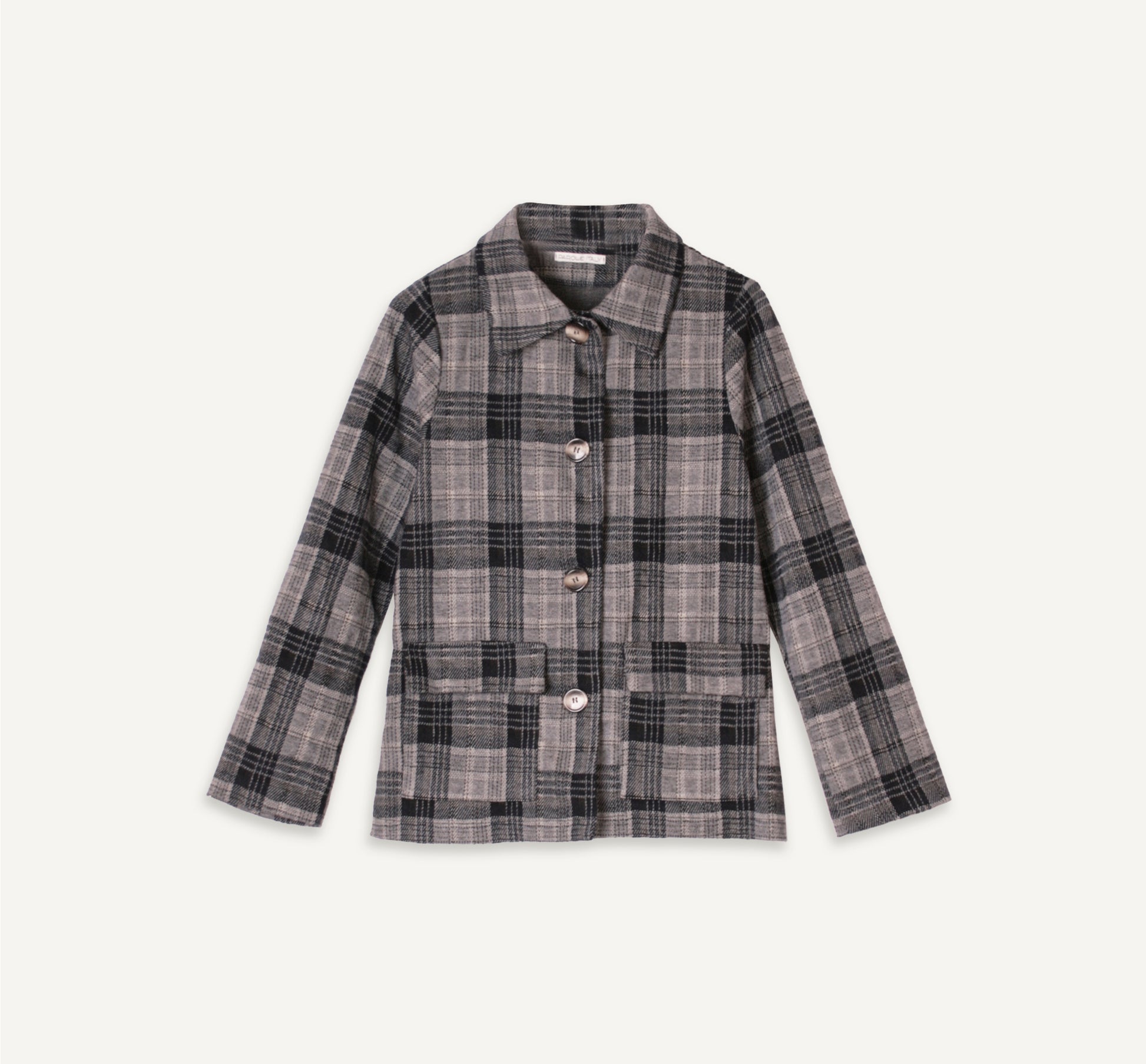 chaqueta cuadros gris