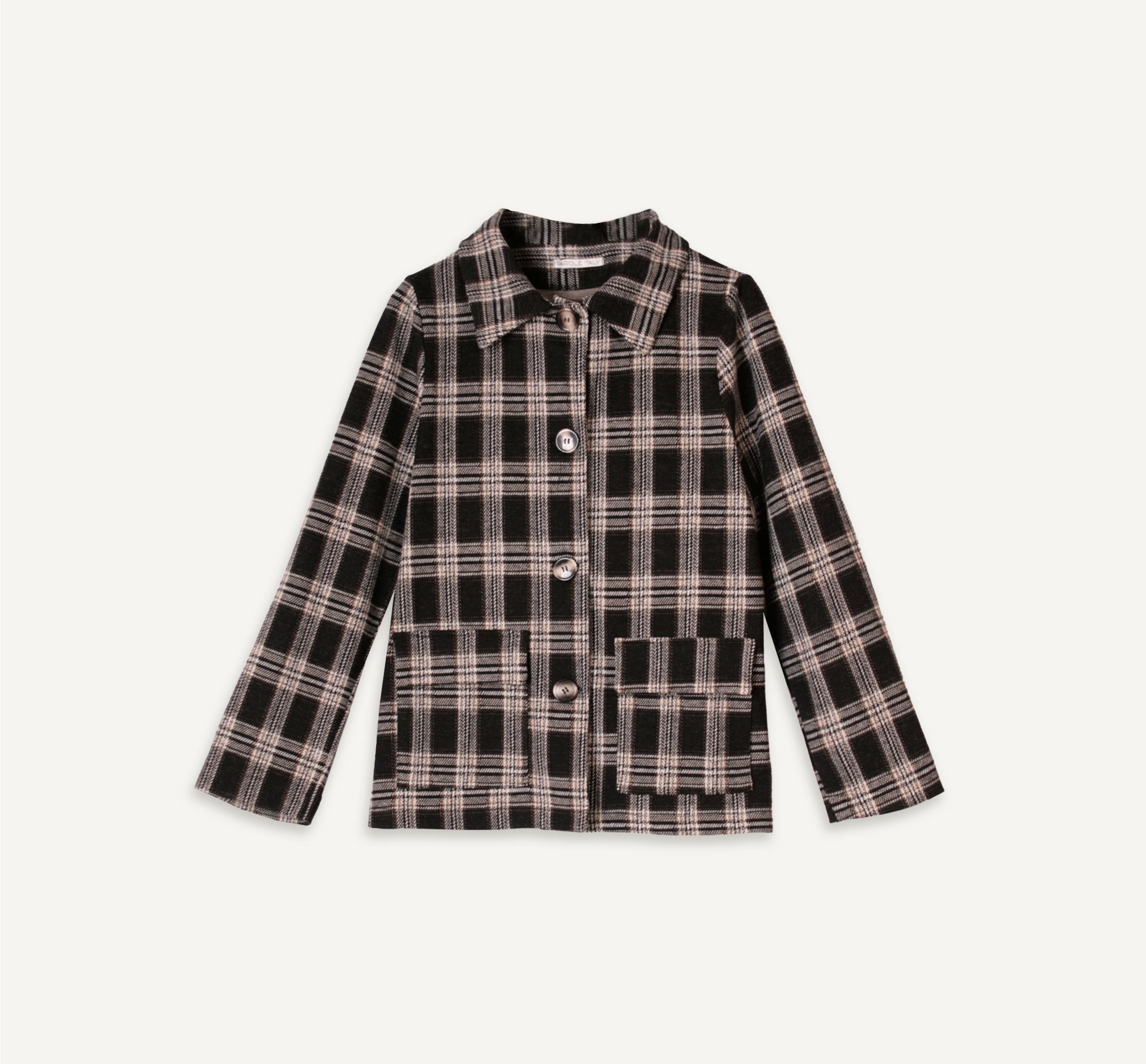 Chaqueta cuadros negra