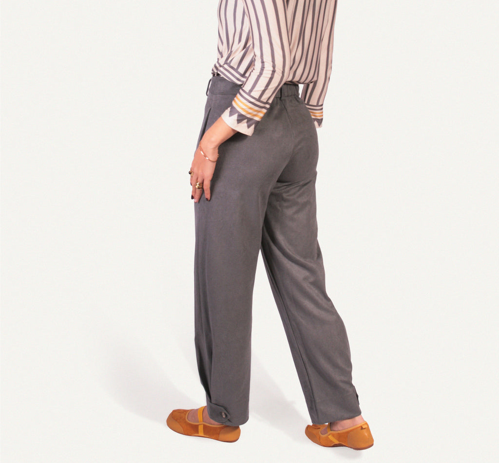 pantalón plomo diagonal