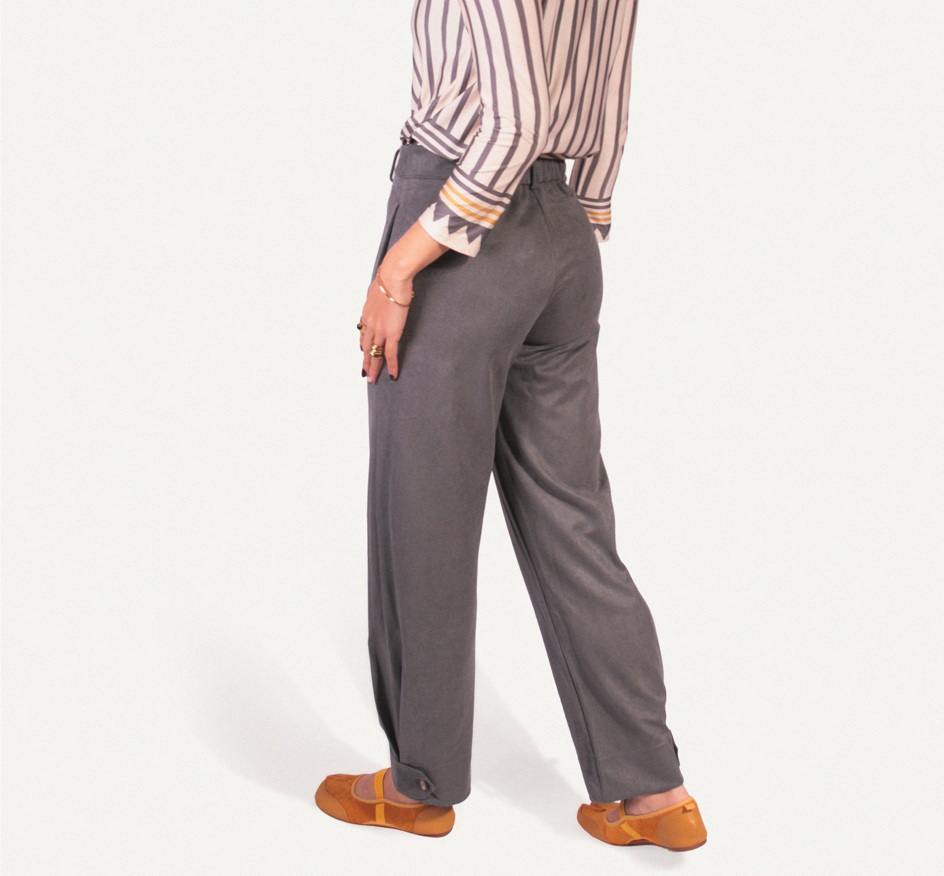 pantalón plomo diagonal