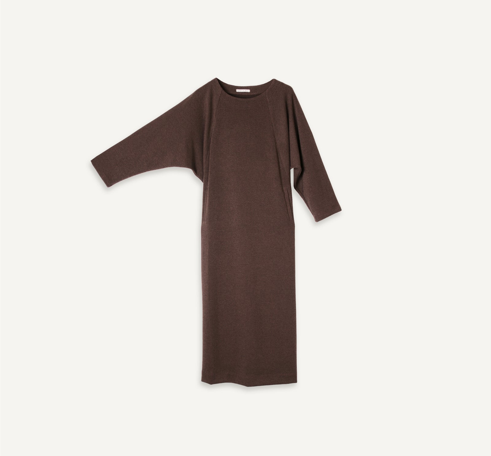 vestido microcanalé chocolate