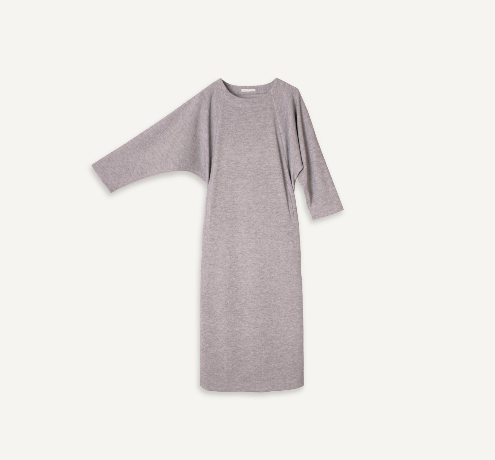 vestido microcanalé gris